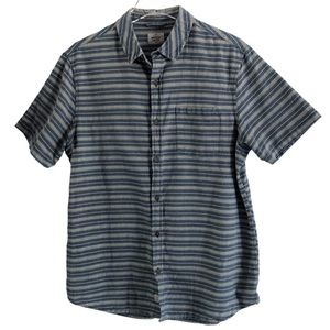 Marine Layer Blue Striped Casual Button Down Shirt